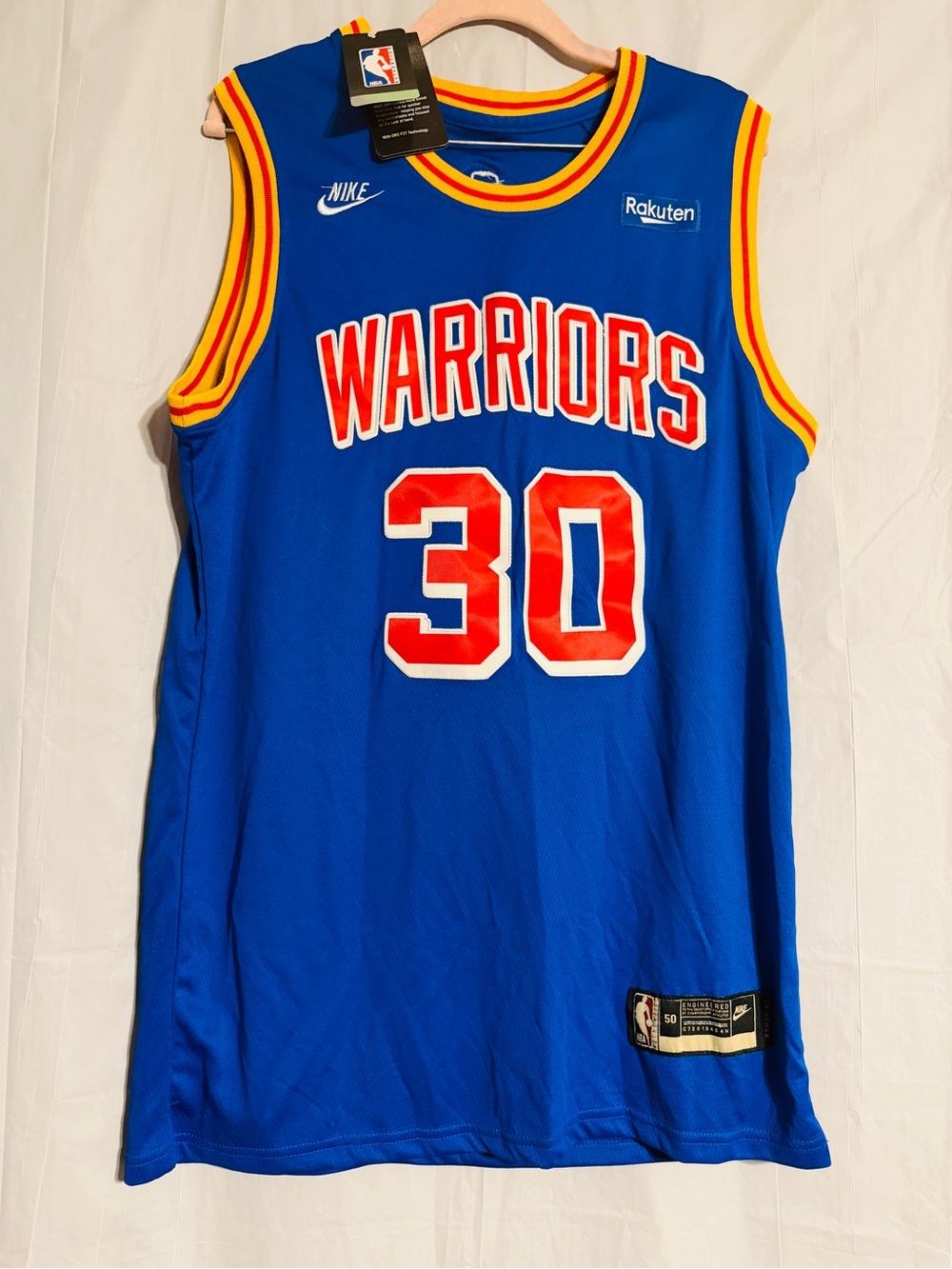 Stephen Curry #30 Golden State Warriors Blue Finals Basketball Jersey Size 50